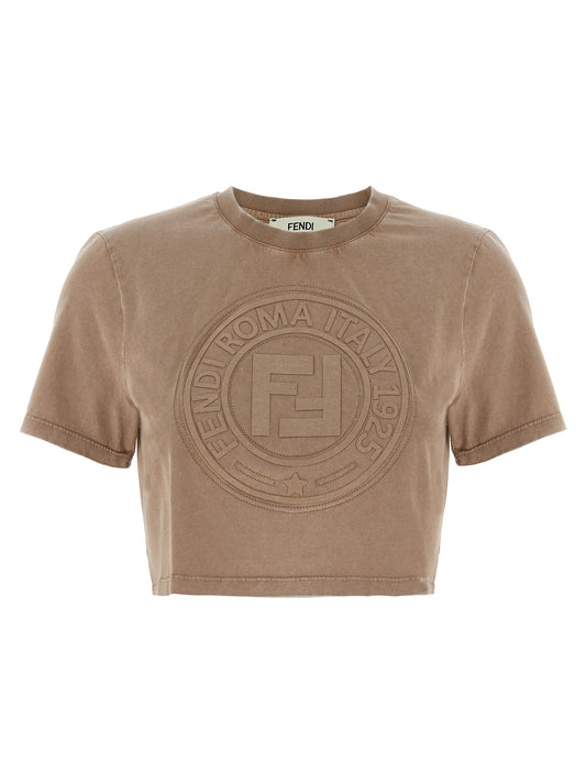 Fendi Brown Cotton T-Shirt