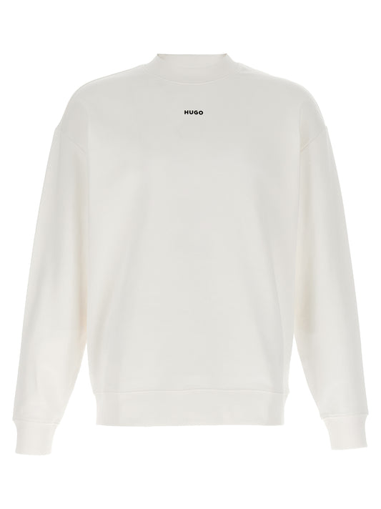Hugo Boss White Cotton Sweatshirt
