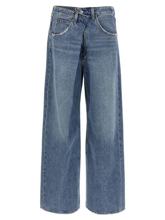 Agolde Blue Cotton Relaxed Fit Jeans