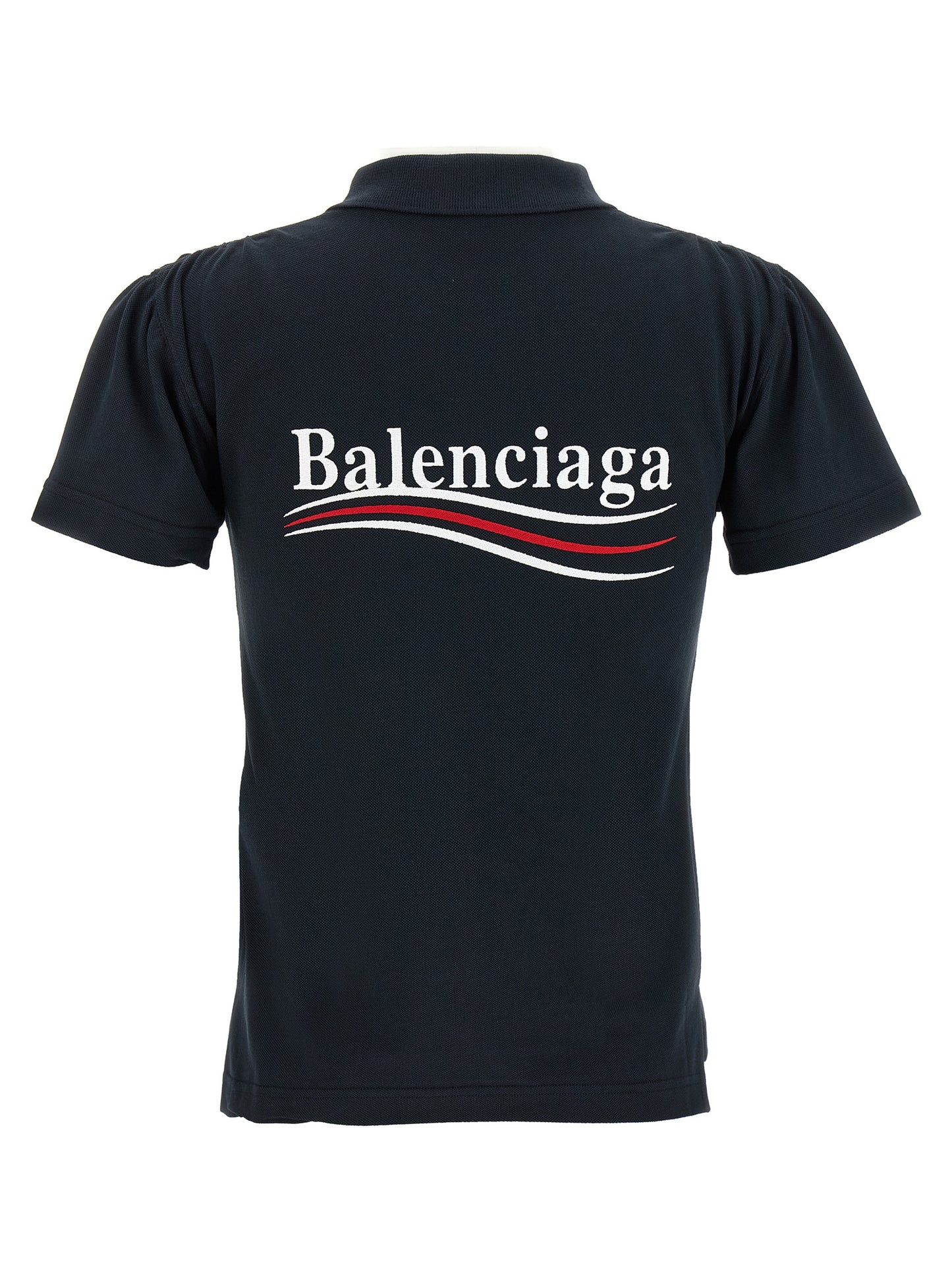 Balenciaga Blue Cotton Polo Shirt