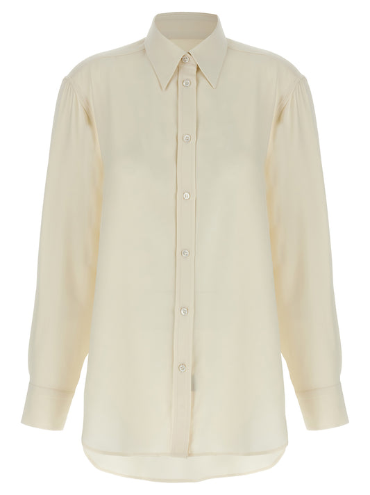 Brioni White Silk Blouse