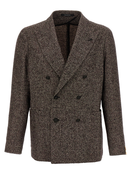 Tagliatore Brown Virgin Wool Blazer