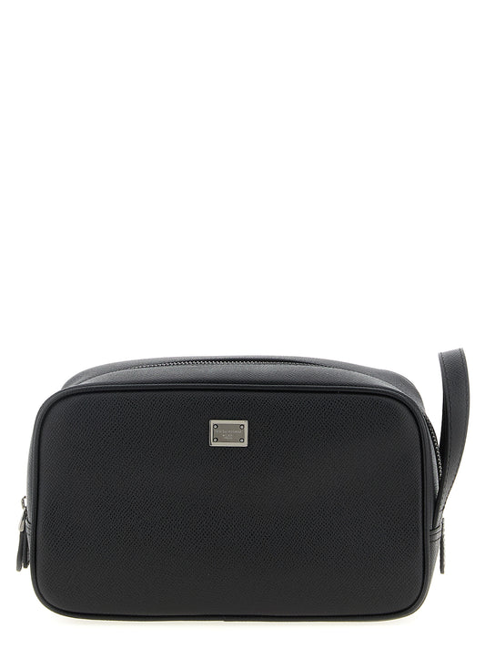 Dolce & Gabbana Black Calfskin Leather Wallet