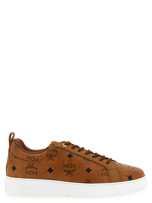 MCM Brown Polyethylene Low Top Sneakers