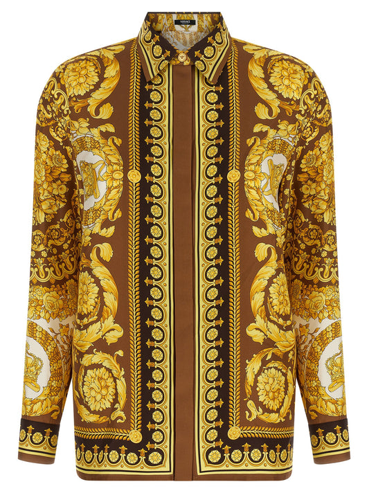 Versace Gold Silk Blouse