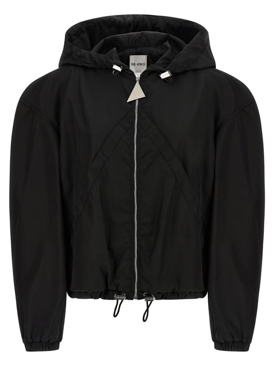 The Attico Black Polyamide Bomber