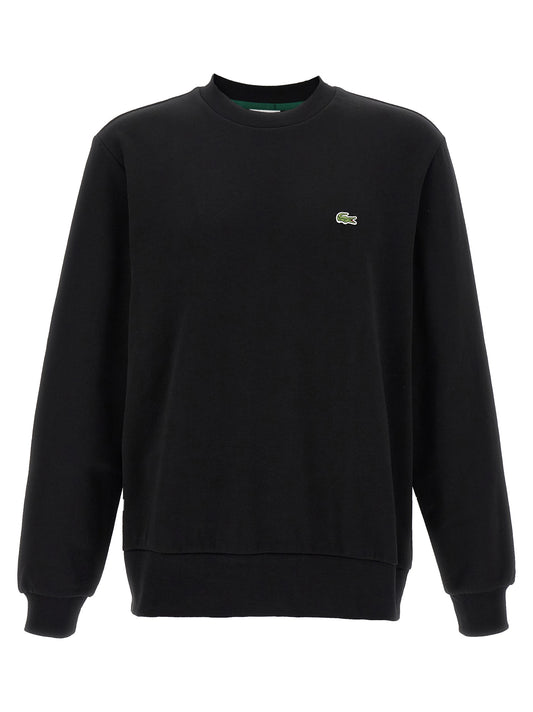 Lacoste Black Cotton Sweatshirt