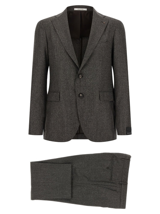 Tagliatore Brown Virgin Wool Two-Piece Suit
