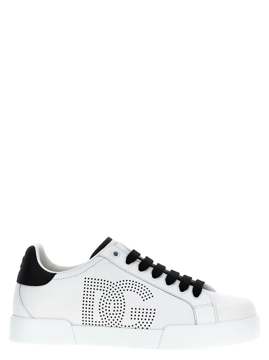 Dolce & Gabbana Bicolor Calfskin Low Top Sneakers