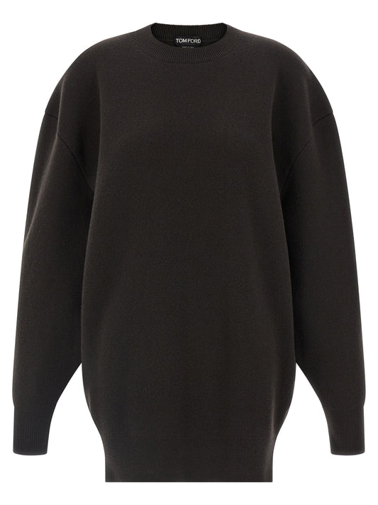 Tom Ford Brown Virgin Wool Short Dress