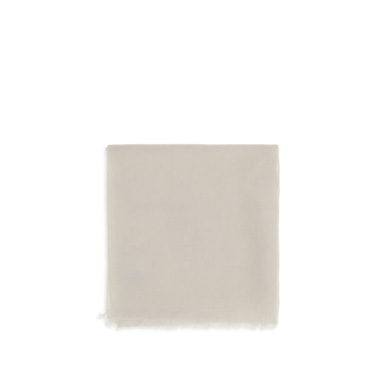 Brunello Cucinelli White Cashmere Foulard