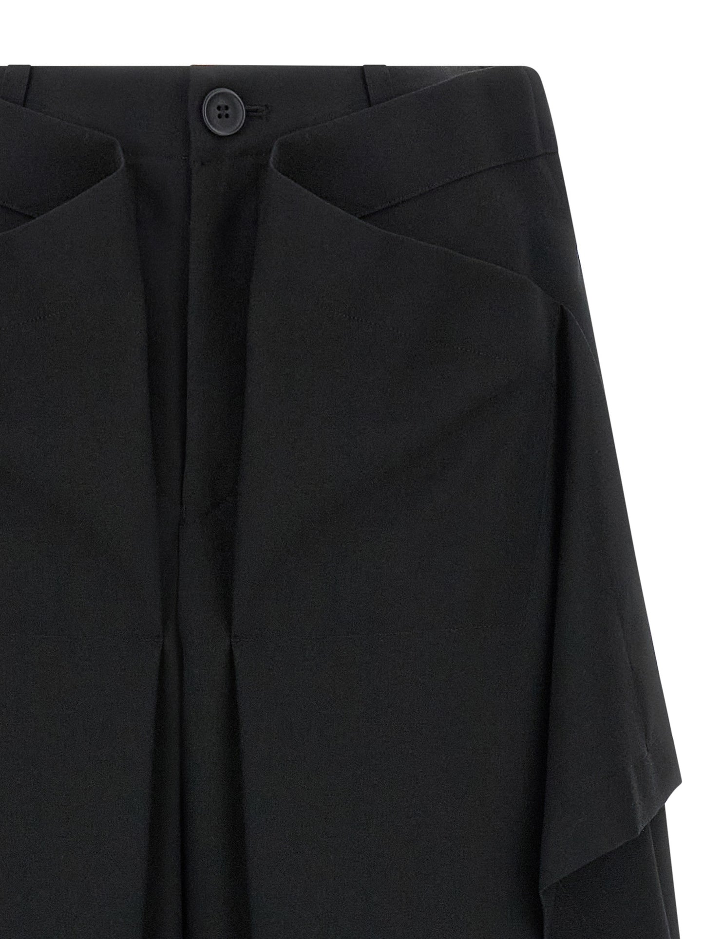 Issey Miyake Black Wool Casual Pants