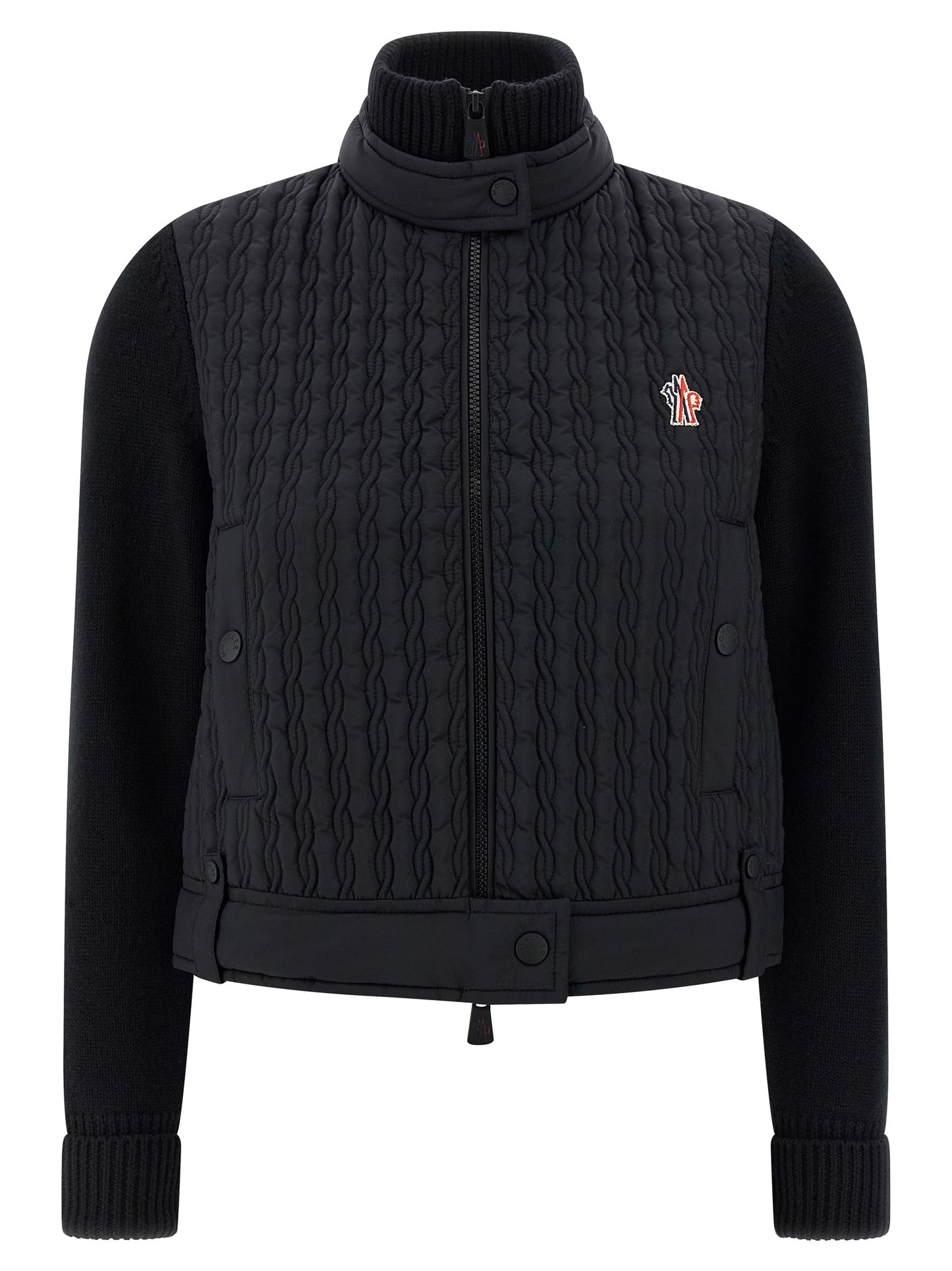 Moncler Grenoble Black Polyamide Cardigan