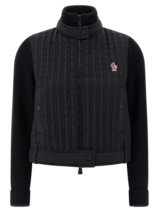 Moncler Grenoble Black Polyamide Cardigan