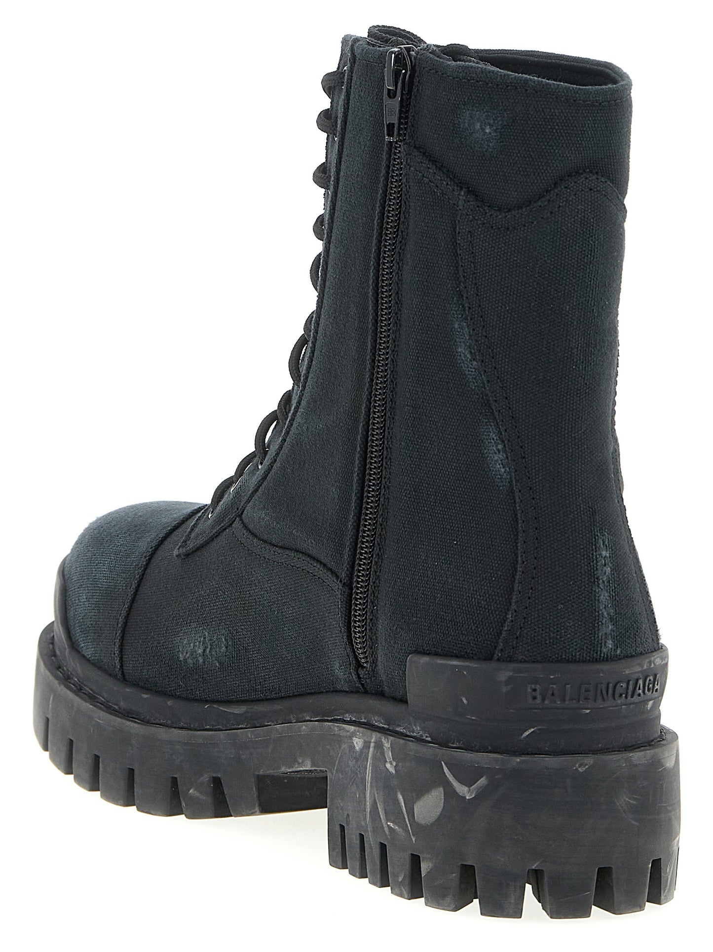 Balenciaga Black Cotton Chelsea Boots