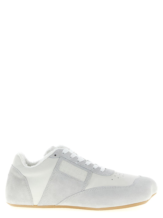 MM6 Maison Margiela White Calfskin Athletic Sneakers