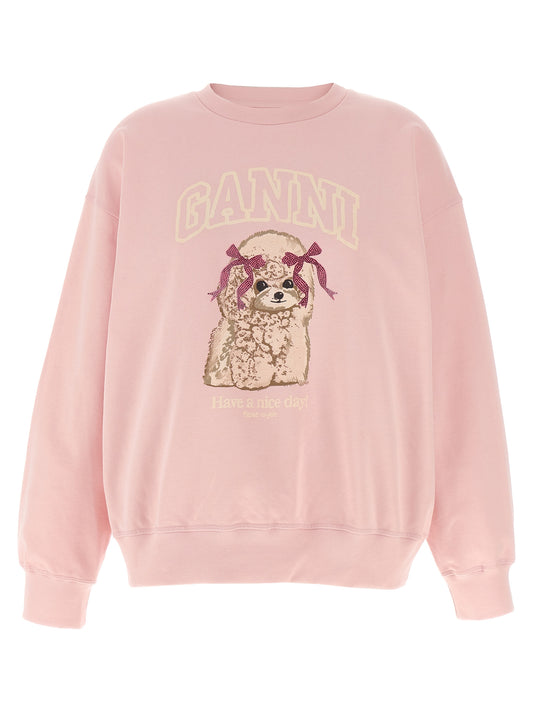 Ganni Multicolor Organic Cotton Sweatshirt