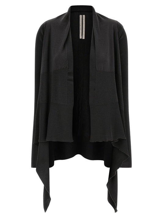 Rick Owens Black Wool Cardigan