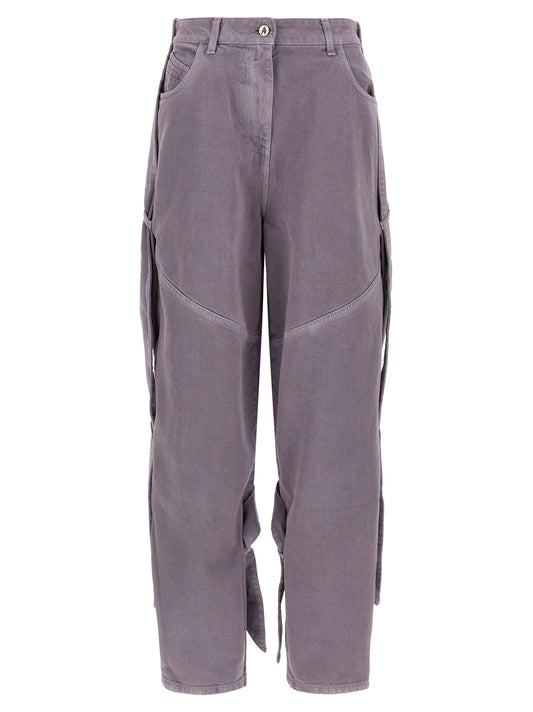 The Attico Purple Cotton Cargo Pants