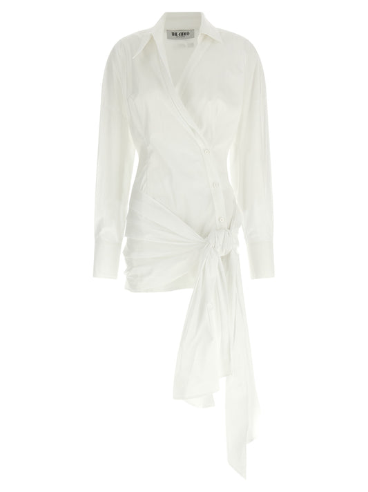 The Attico White Cotton Short Dress