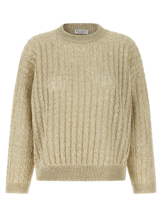 Brunello Cucinelli Beige Linen Cardigan