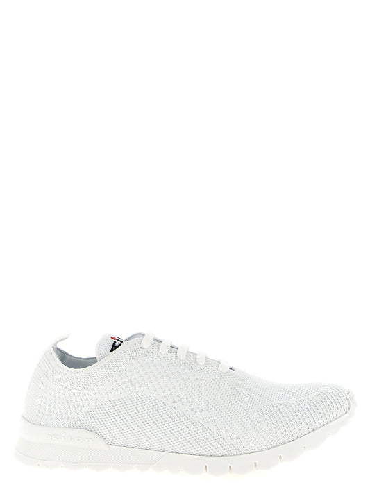 Kiton White Cotton Athletic Sneakers