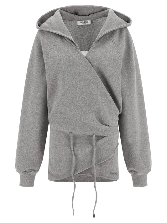 The Attico Gray Cotton Short Dress