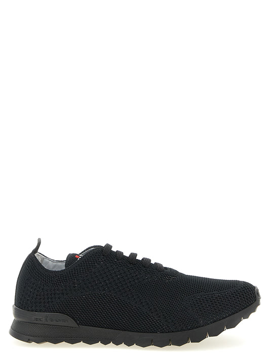 Kiton Black Cotton Athletic Sneakers