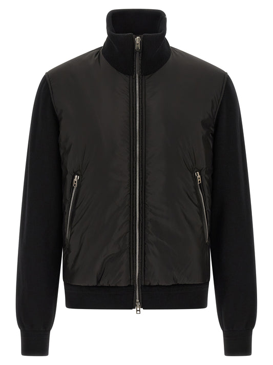 Tom Ford Black Wool Bomber