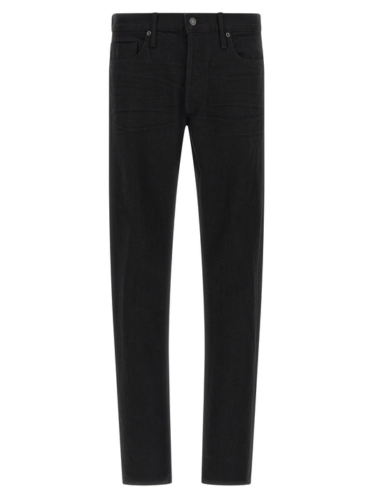 Tom Ford Black Cotton Straight-Leg Jeans