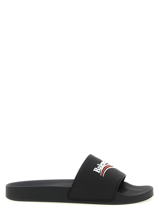 Balenciaga Black Plastic Slides