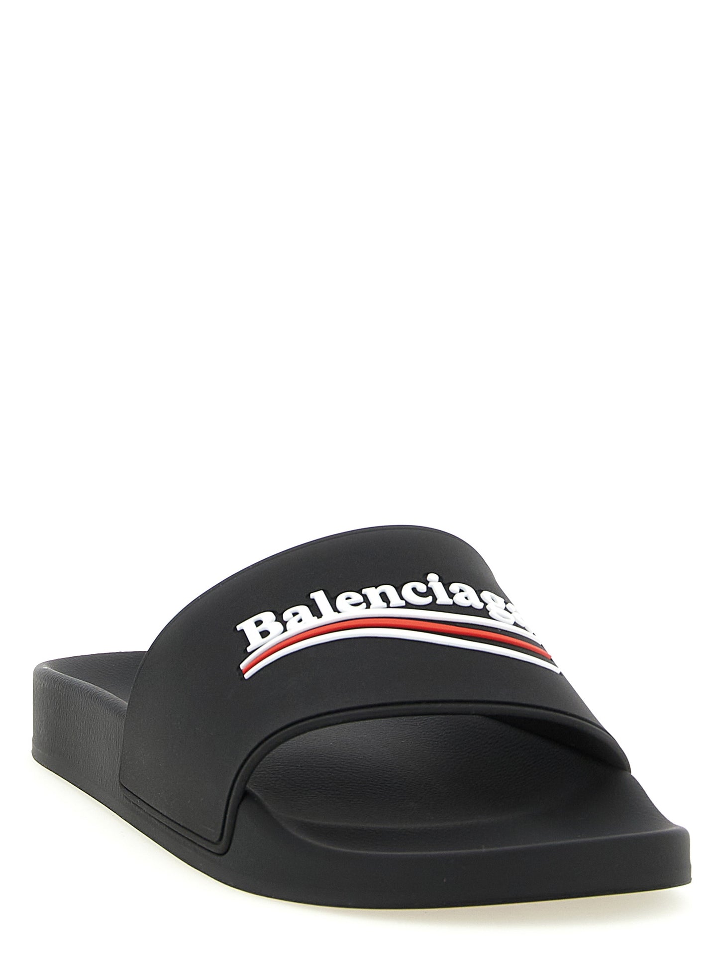 Balenciaga Black Plastic Slides