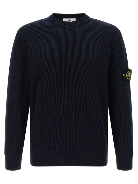 Stone Island Blue Cotton Cardigan