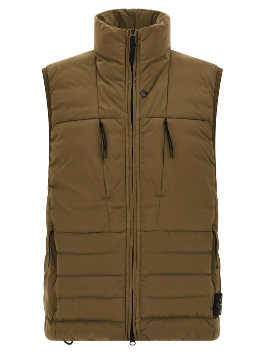 Stone Island Bicolor Polyamide Sleeveless Jacket
