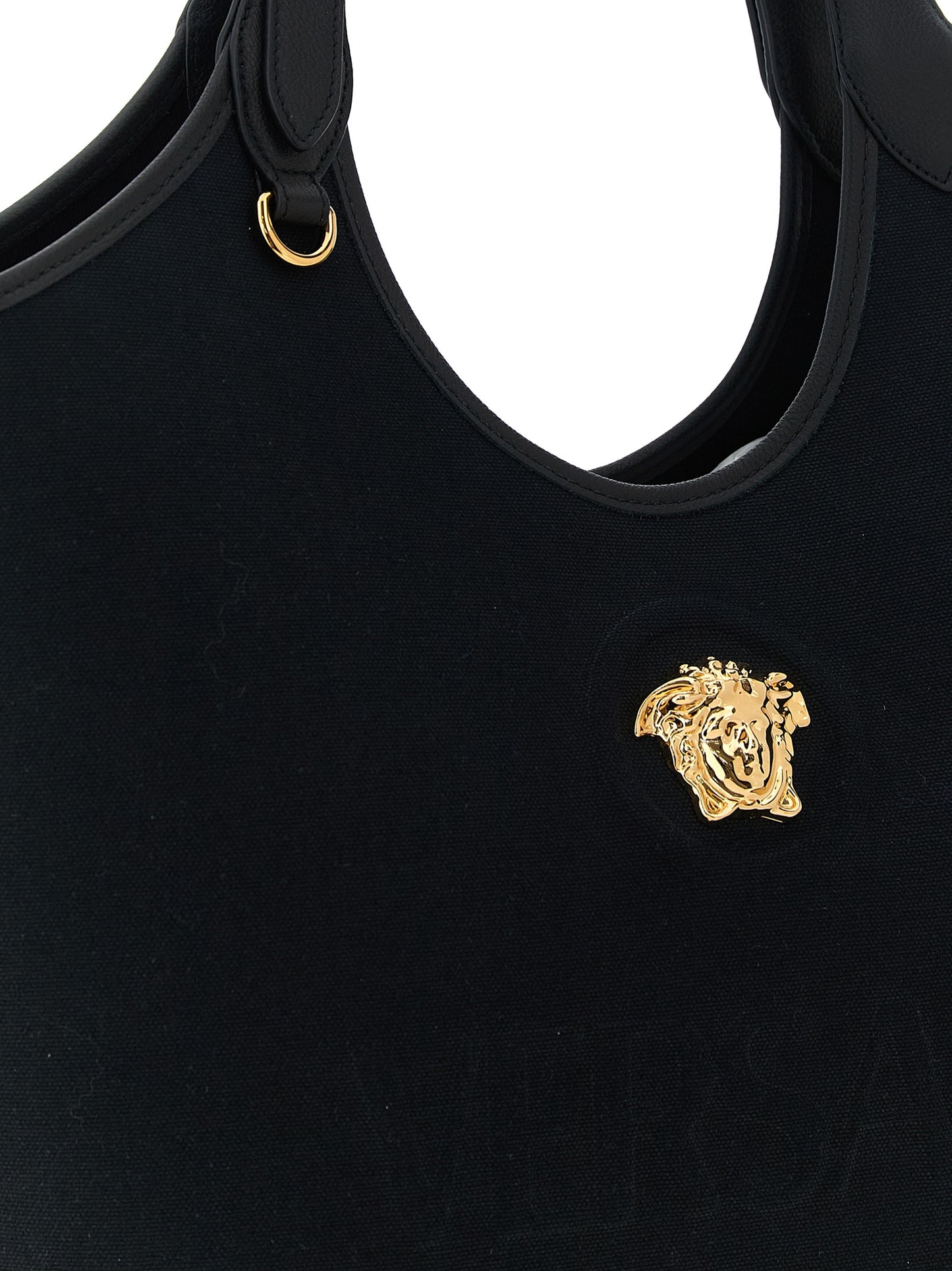 Versace Black Cotton Tote Bag