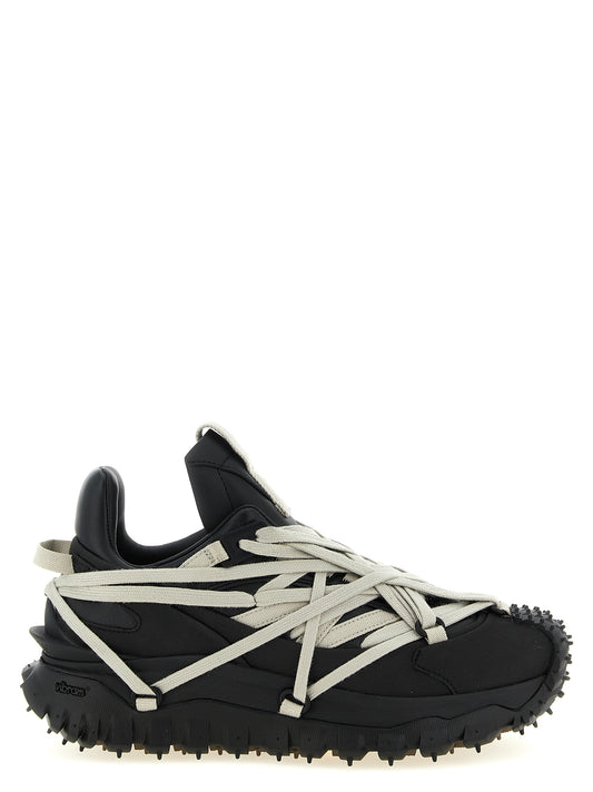 Rick Owens Black Cowhide Athletic Sneakers