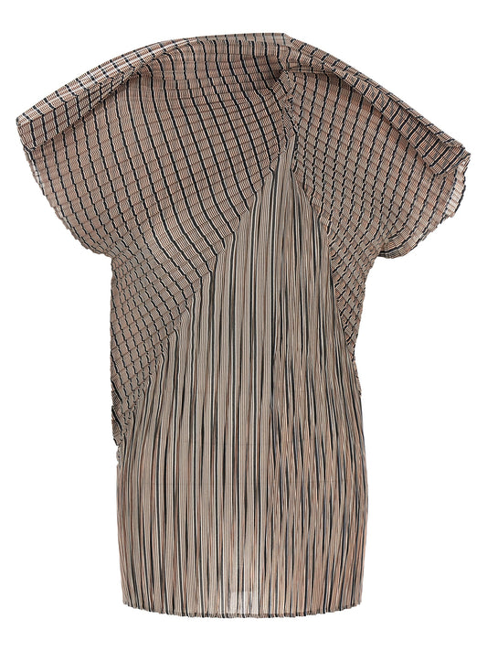 Issey Miyake Brown Polyester Blouse