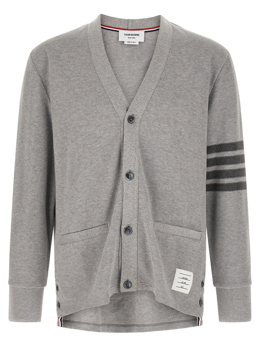 Thom Browne Gray Cotton Cardigan