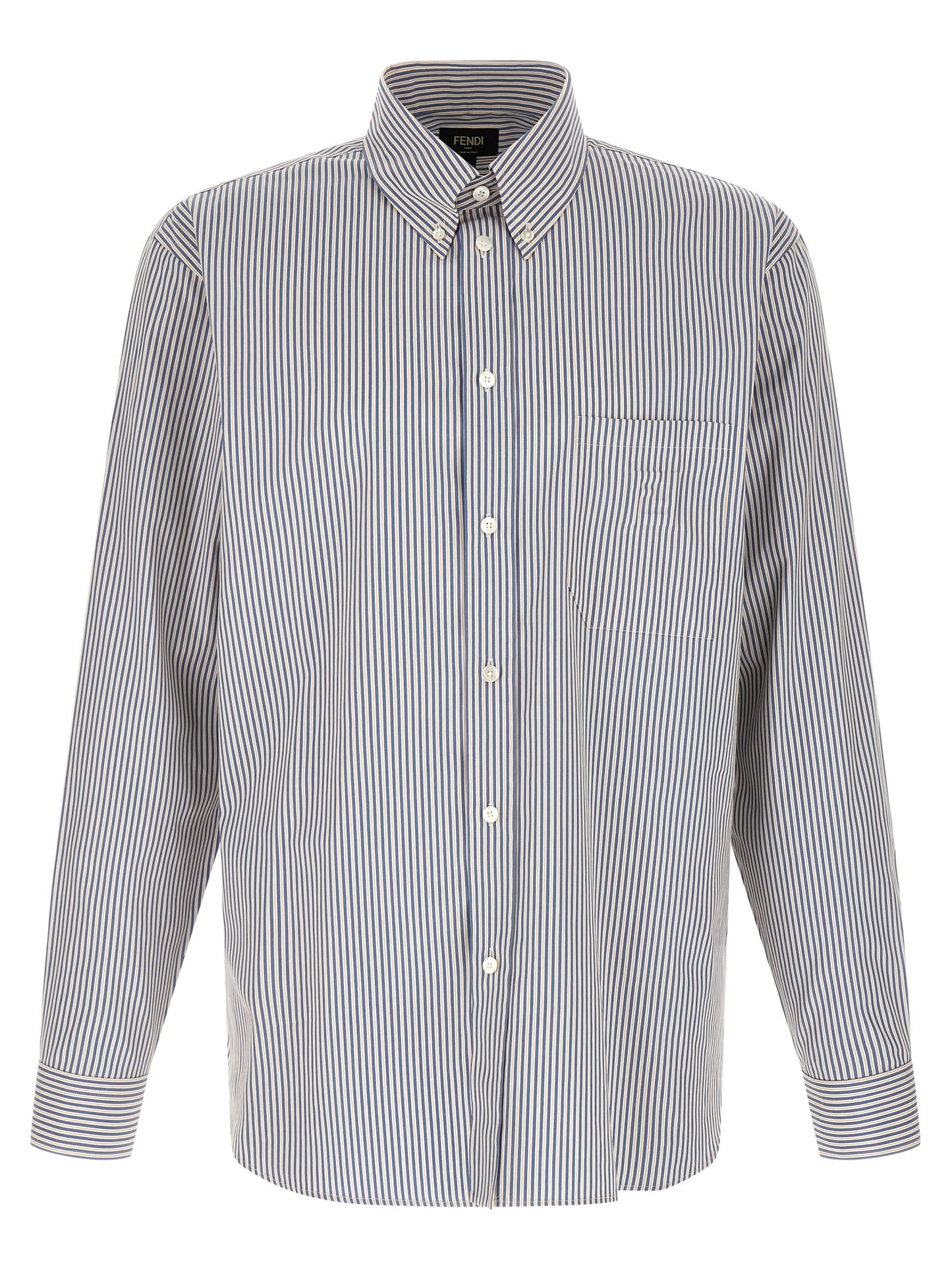 Fendi Blue Cotton Blouse