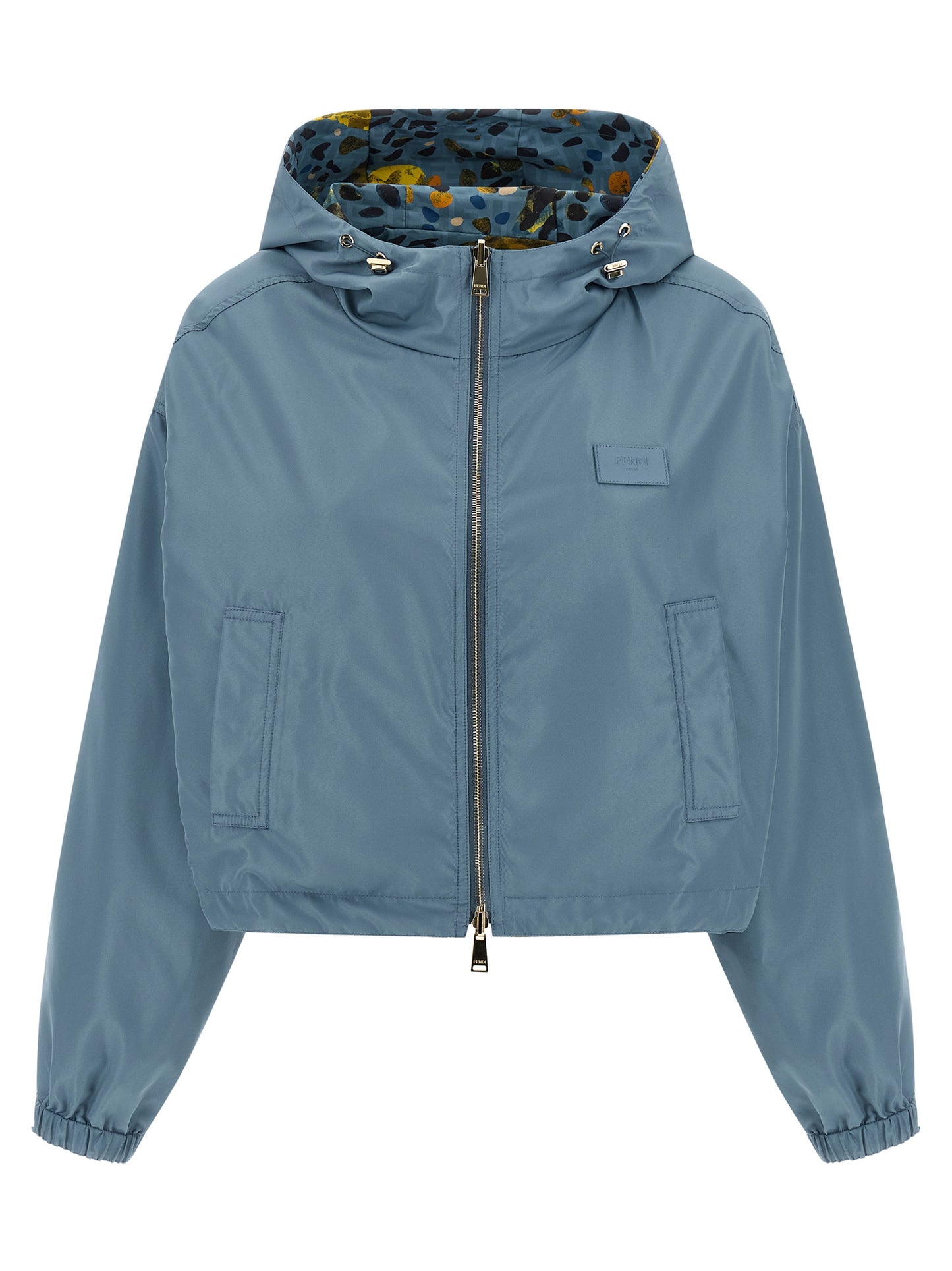 Fendi Blue Polyester Shell Jacket