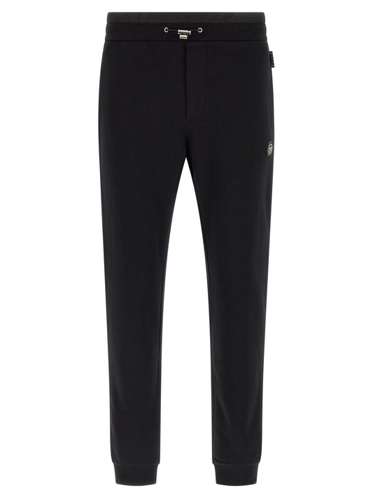 Philipp Plein Black Cotton Joggers (Workout Pants)