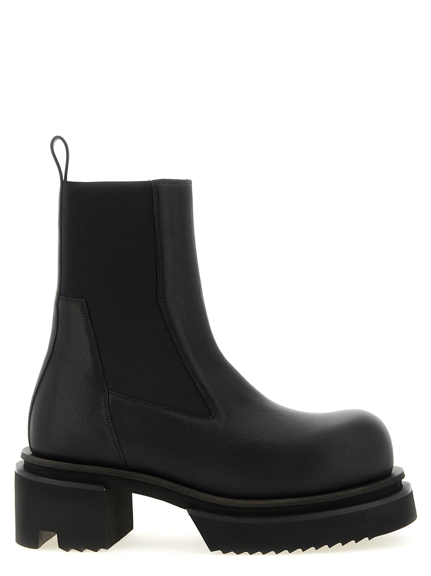 Rick Owens Black Goatskin Ankle Boots