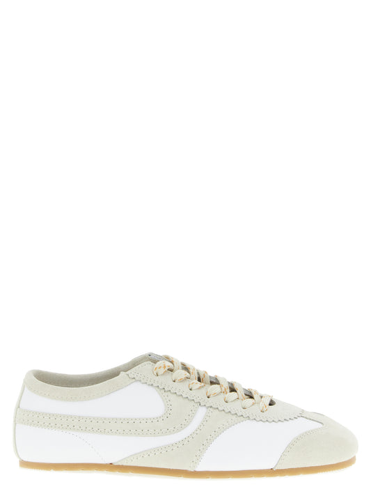 Dries Van Noten Beige Cowhide Low Top Sneakers
