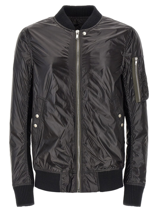 Rick Owens Black Nylon Bomber