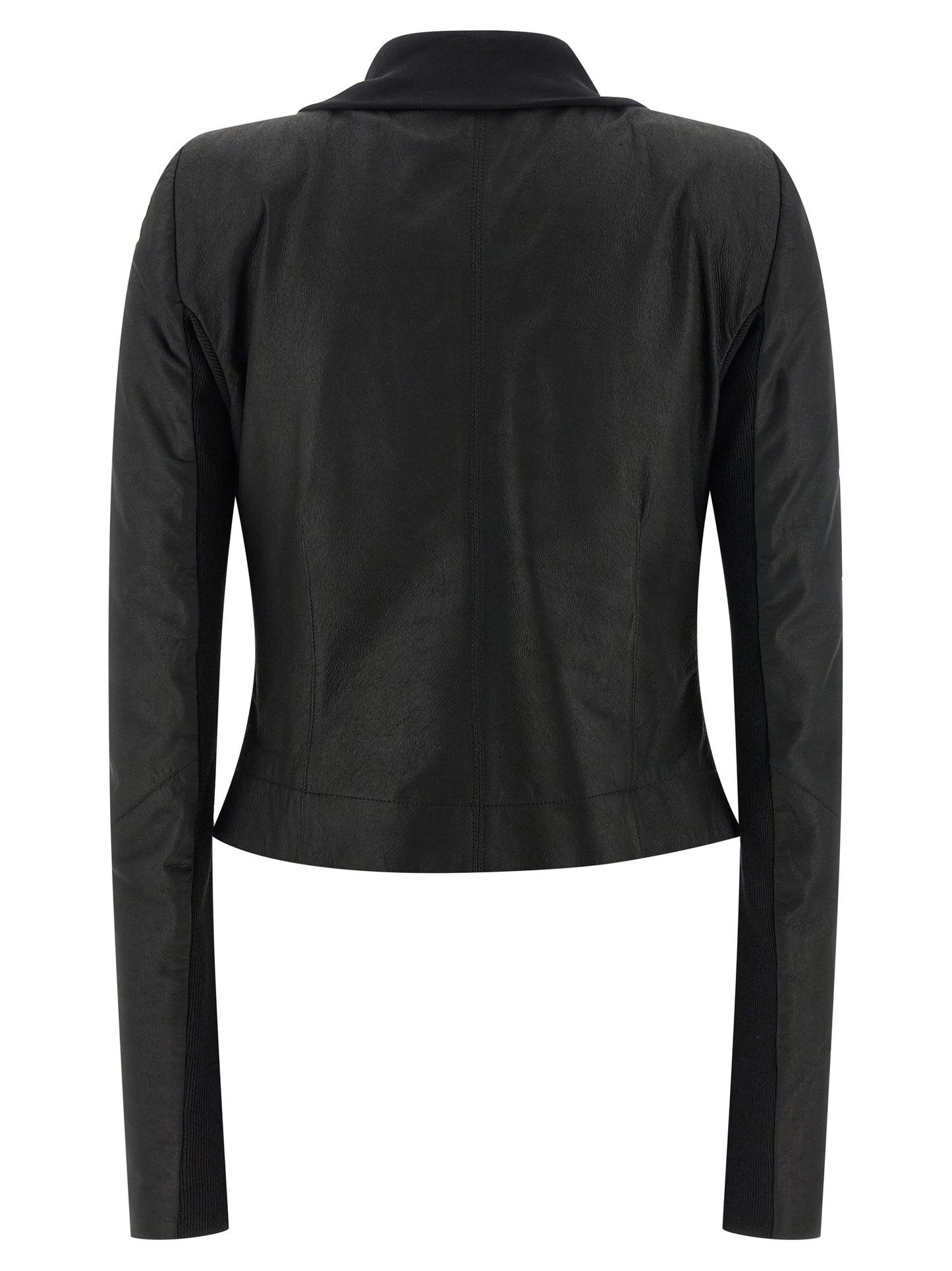Rick Owens Black Lamb Leather Leather Jacket