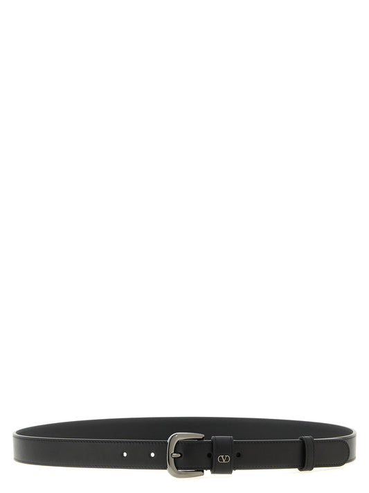 Valentino Garavani Black Calfskin Regular Belt