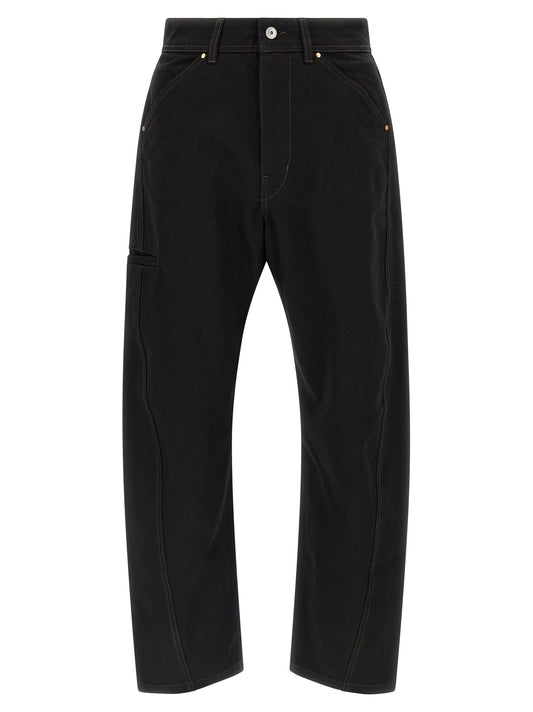Lemaire Black Cotton Relaxed Fit Jeans