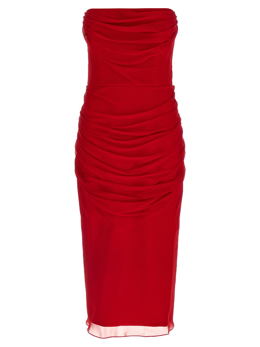 Carolina Herrera Multicolor Silk Midi Dress