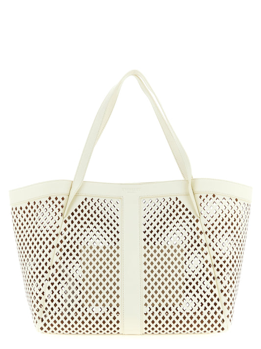 Twinset White Leather Tote Bag