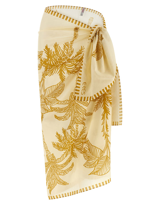 Eres Beige Cotton Midi Skirt